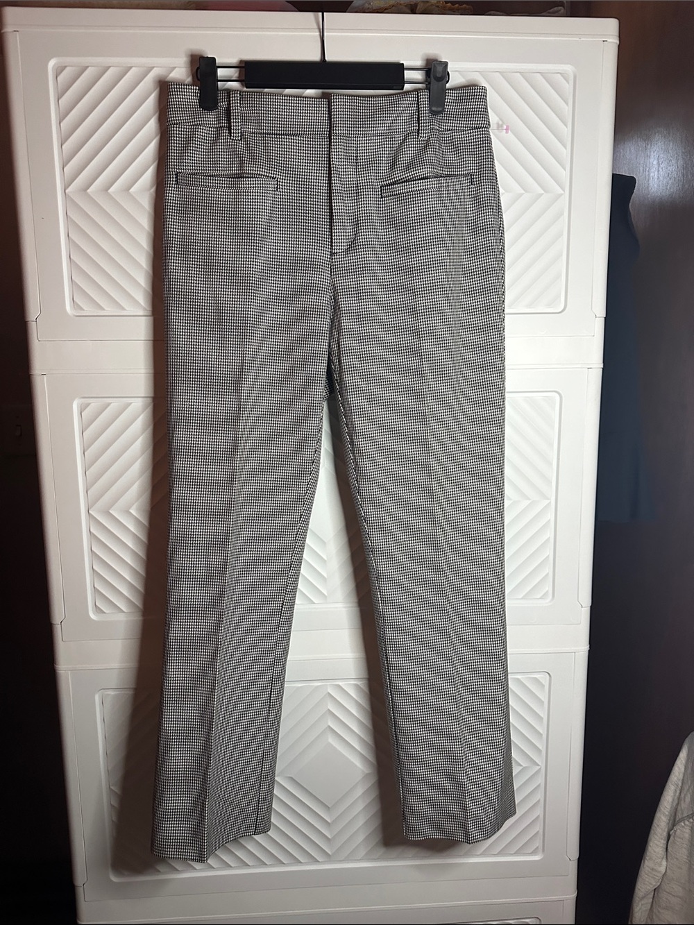 Anthropologie Black and White Houndstooth Dress Pants